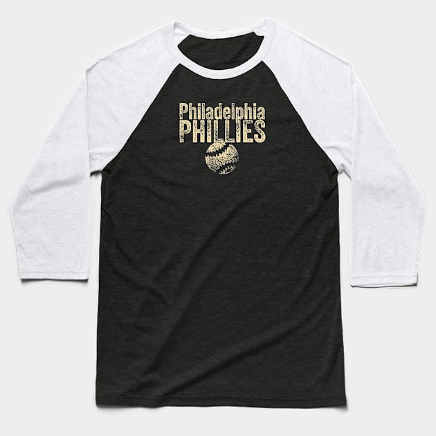 Phillies Vintage Weathered Baseball T-Shirt by Throwzack